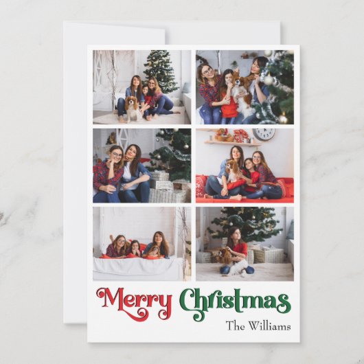 クラシックシンプルメリークリスマス縦10枚 シーズンカード (正面)