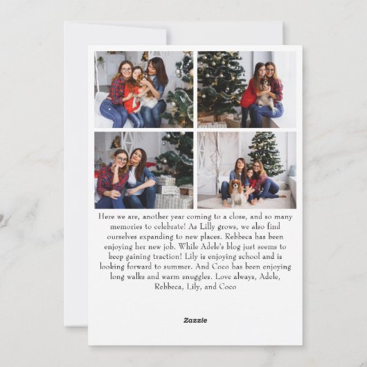 クラシックシンプルメリークリスマス縦10枚 シーズンカード (裏面)