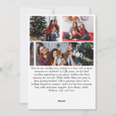 クラシックシンプルメリークリスマス縦6枚フォト シーズンカード (裏面)