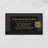 クラシックシンプルモダン金ゴールド 名刺 (裏面)