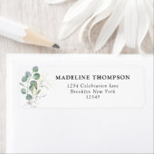 クラシックシンプルユーカリプタスボタニカル ラベル (インサイチュ)