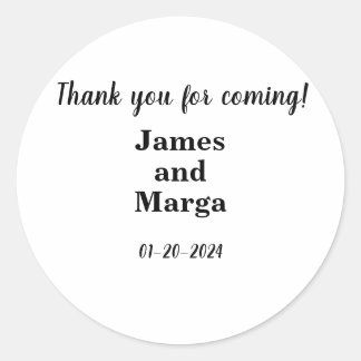 クラシックシンプルラウンドステッカー ラウンドシール