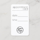 クラシックシンプルロゴアポイントメントカード 名刺 (正面)