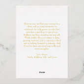 クラシックシンプル五つ写真メリークリスマス金ゴールド 箔シーズンカード (裏面)