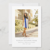 クラシックシンプル写真卒業 招待状 (正面)