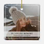 クラシックシンプル写真追悼式 セラミックオーナメント (裏面)