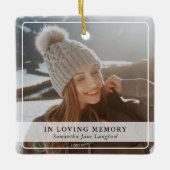 クラシックシンプル写真追悼式 セラミックオーナメント (正面)