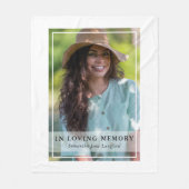 クラシックシンプル写真追悼式 フリースブランケット (正面)