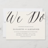 クラシックシンプル台本は私たちモダンは結婚式の招待 招待状 (正面)