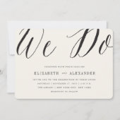 クラシックシンプル台本は私たちモダンは結婚式の招待 招待状 (正面)