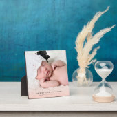 クラシックシンプル新生児ピンクグラデーションGirl Photo フォトプラーク (インサイチュ)