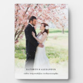 クラシックシンプル白グラデーシ結婚ョンの写真イーゼル フォトプラーク (正面)