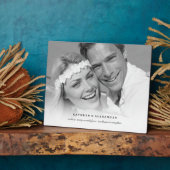 クラシックシンプル白グラデーシ結婚ョンの写真イーゼル フォトプラーク (側面)