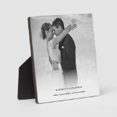 クラシックシンプル白グラデーシ結婚ョンの写真イーゼル フォトプラーク (正面)