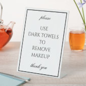 クラシックシンプル白化粧タオルカウンターサイン 台座サイン (インサイチュ)