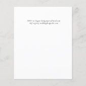 クラシックシンプル白黒結婚ズバジェットフライヤー チラシ (裏面)