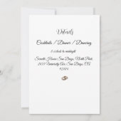 クラシックシンプル結婚式招待状 招待状 (裏面)