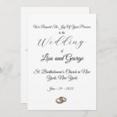 クラシックシンプル結婚式招待状 招待状 (正面/裏面)