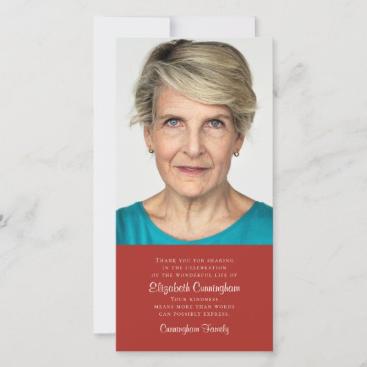 クラシックシンプル記念碑 サンキューカード (正面)