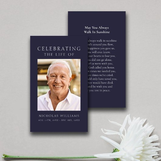 クラシックシンプル追葬祈りの言葉カード