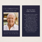 クラシックシンプル追葬祈りの言葉カード (正面&裏面)