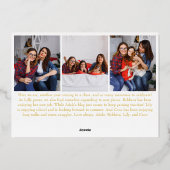 クラシックシンプル金ゴールド 箔シーズンカード (裏面)