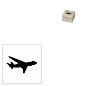 クラシックシンプル飛行機シルエット輪郭 ラバースタンプ (押印)
