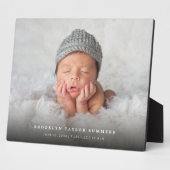 クラシックシンプル黒グラデーショモダンン写真 フォトプラーク (側面)