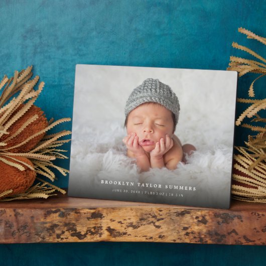 クラシックシンプル黒グラデーショモダンン写真 フォトプラーク (側面)