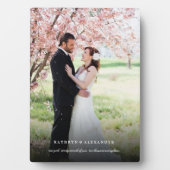 クラシックシンプル黒グラデーショ結婚ンの写真イーゼル フォトプラーク (正面)