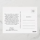 クラシックシンプル3枚フォトメリークリスマス金ゴールド 箔シーズンポストカード (裏面)