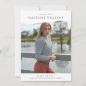 クラシックシンプル5写真卒業コラージュ 案内状 (正面)