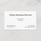 クラシックシンプル 名刺 (正面)