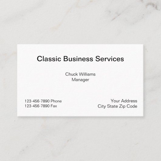 クラシックシンプル 名刺 (正面)