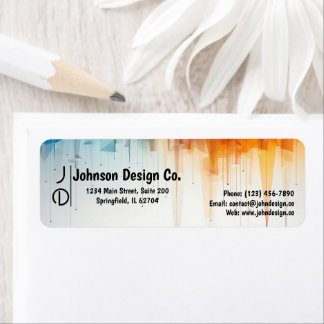 クラシックシンプル:差出人住所ラベル ラベル