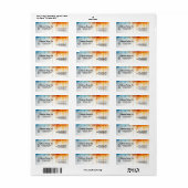 クラシックシンプル:差出人住所ラベル ラベル (フルシート)