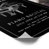 クラシックシンプルBlack Piano Recitalフォトポスター ポスター (角)