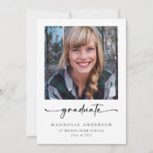 クラシックシンプルOne Photo卒業 案内状 (正面)