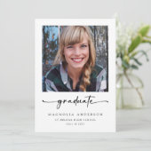 クラシックシンプルOne Photo卒業 案内状 (スタンド正面)