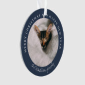 クラシックシンプルPeacoat写真パーソナライズされた オーナメント (正面)