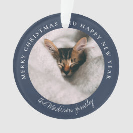 クラシックシンプルPeacoat写真パーソナライズされた オーナメント