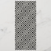 クラシックシンプルScript幾何学的ギリシャ鍵結婚ズ メニュー (裏面)