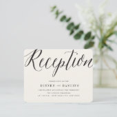 クラシックシンプルScript モダン Wedding Reception 招待状 (スタンド正面)