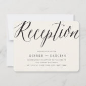 クラシックシンプルScript モダン Wedding Reception 招待状 (正面)