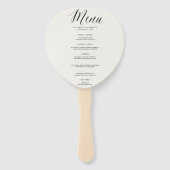 クラシックシンプルScript Geometricの結婚メニュー扇風機 ハンドファン (正面)