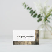 クラシックシーカーシンプルミニマル金ゴールドストーン 名刺 (スタンド正面)