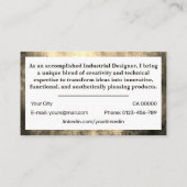 クラシックシーカーシンプルミニマル金ゴールドストーン 名刺 (裏面)