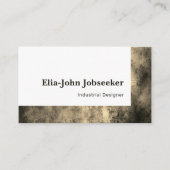 クラシックシーカーシンプルミニマル金ゴールドストーン 名刺 (正面)