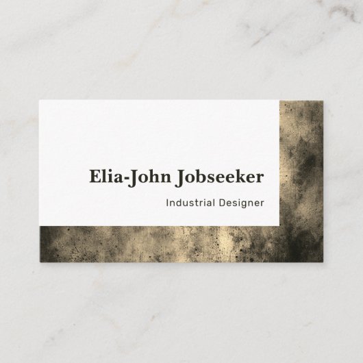 クラシックシーカーシンプルミニマル金ゴールドストーン 名刺 (正面)