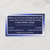 クラシックシーカーネイビーグラデーションミニマシンプルリスト 名刺 (裏面)